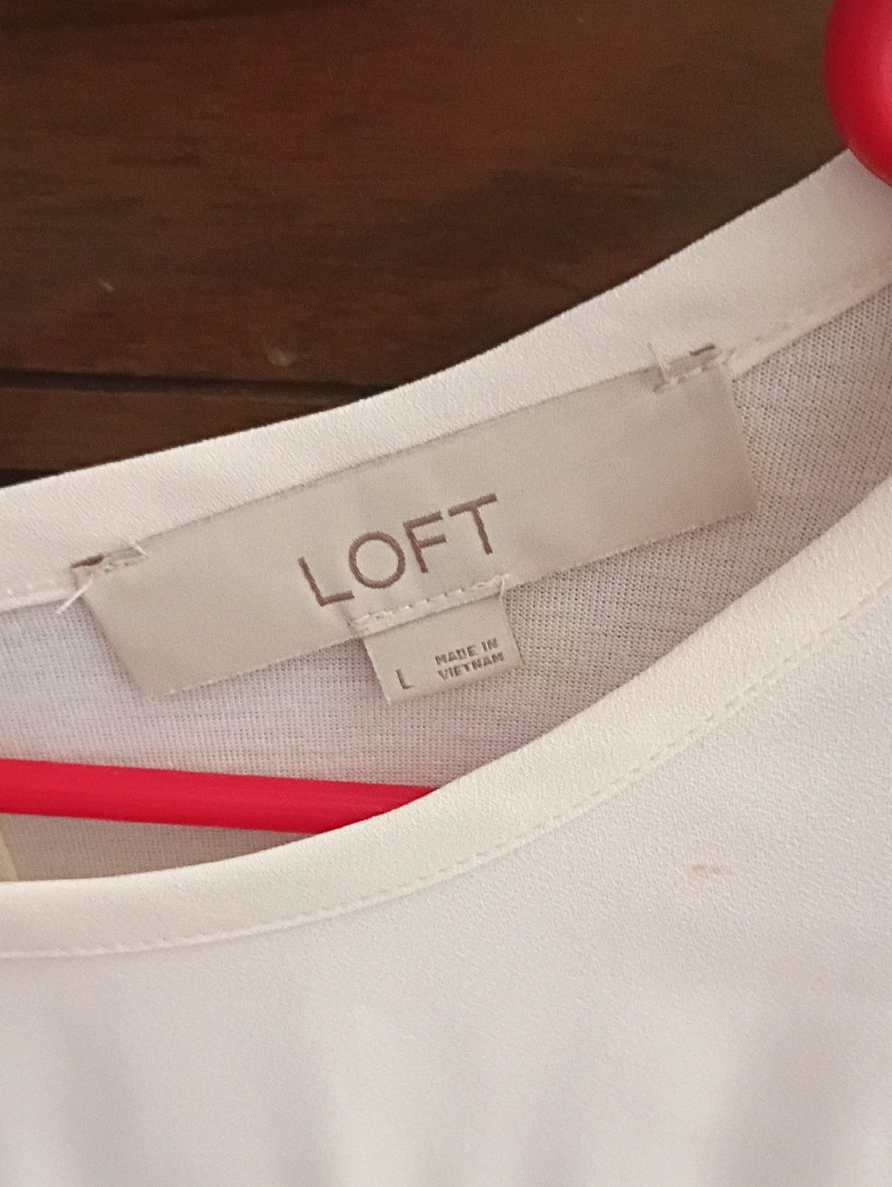 LOFT Cream Ruffle-Front Long Sleeve Blouse - Picture 2 of 5
